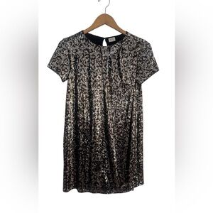 Zara Kids Black and Gold Sequin Dress